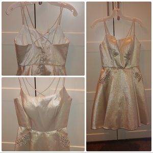 Blush Gold Homecoming Dress